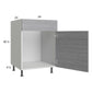 RTA Euro Grey 24" Sink Base Cabinet with 1 Door and 1 Finished End Panel