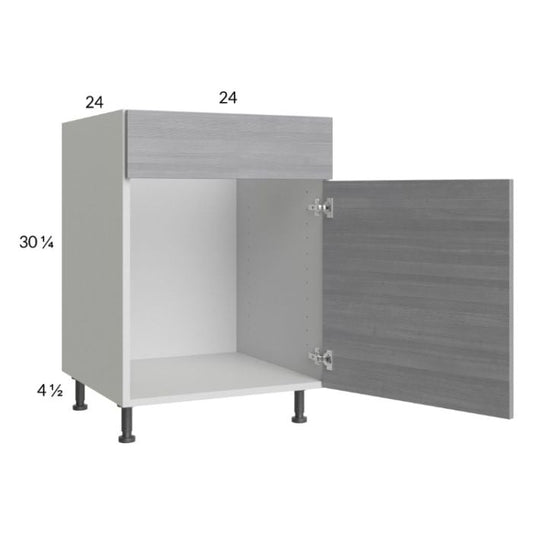 RTA Euro Grey 24" Sink Base Cabinet with 1 Door and 2 Finished End Panels