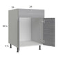 RTA Euro Grey 24" Sink Base Cabinet with 1 Finished End Panel