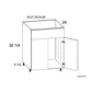 RTA Euro Grey 24" Sink Base Cabinet with 2 Finished End Panels