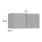 RTA Euro Grey 24" x 12-5/8" Wall Cabinet with 1 Finished End Panel