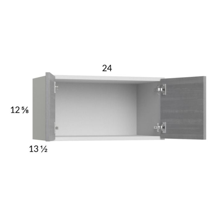 RTA Euro Grey 24" x 12-5/8" Wall Cabinet with 1 Finished End Panel