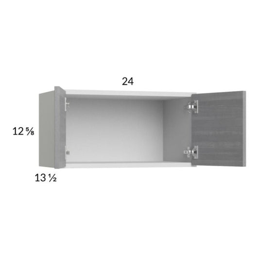 RTA Euro Grey 24" x 12-5/8" Wall Cabinet with 1 Finished End Panel