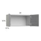 RTA Euro Grey 24" x 12-5/8" Wall Cabinet with 2 Finished End Panels