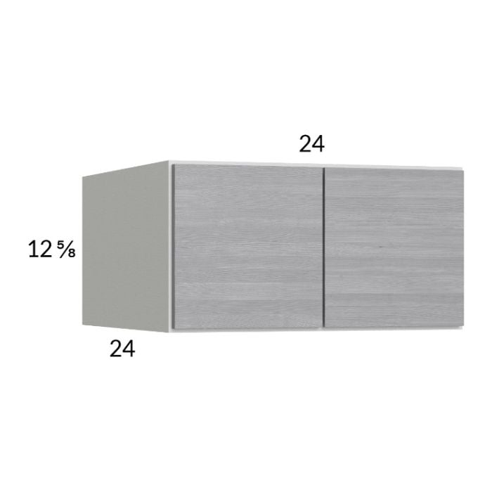 RTA Euro Grey 24" x 12-5/8" x 24" Wall Cabinet with 2 Finished End Panels