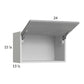 RTA Euro Grey 24" x 15-1/8" Flip Up Door Wall Cabinet