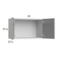 RTA Euro Grey 24" x 15-1/8" Wall Cabinet with 1 Finished End Panel