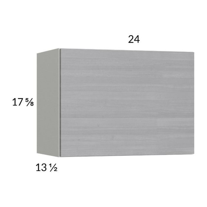 RTA Euro Grey 24: x 17-5/8" Flip Up Door Wall Cabinet with 1 Finished End Panel
