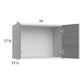 RTA Euro Grey 24" x 17-5/8" Wall Cabinet with 1 Finished End Panel