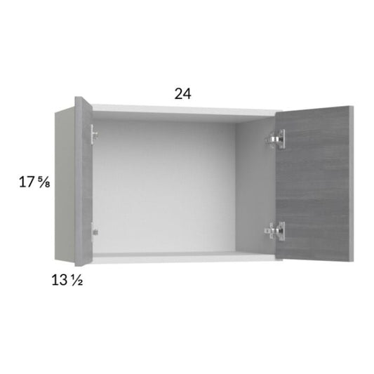 RTA Euro Grey 24" x 17-5/8" Wall Cabinet with 1 Finished End Panel