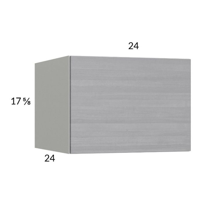 RTA Euro Grey 24" x 17-5/8" x 24" Flip Up Door Wall Cabinet with 1 Finished End Panel