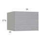 RTA Euro Grey 24" x 17-5/8" x 24" Flip Up Door Wall Cabinet with 2 Finished End Panels