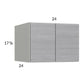 RTA Euro Grey 24" x 17-5/8" x 24" Wall Cabinet with 1 Finished End Panel