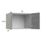 RTA Euro Grey 24" x 17-5/8" x 24" Wall Cabinet with 1 Finished End Panel