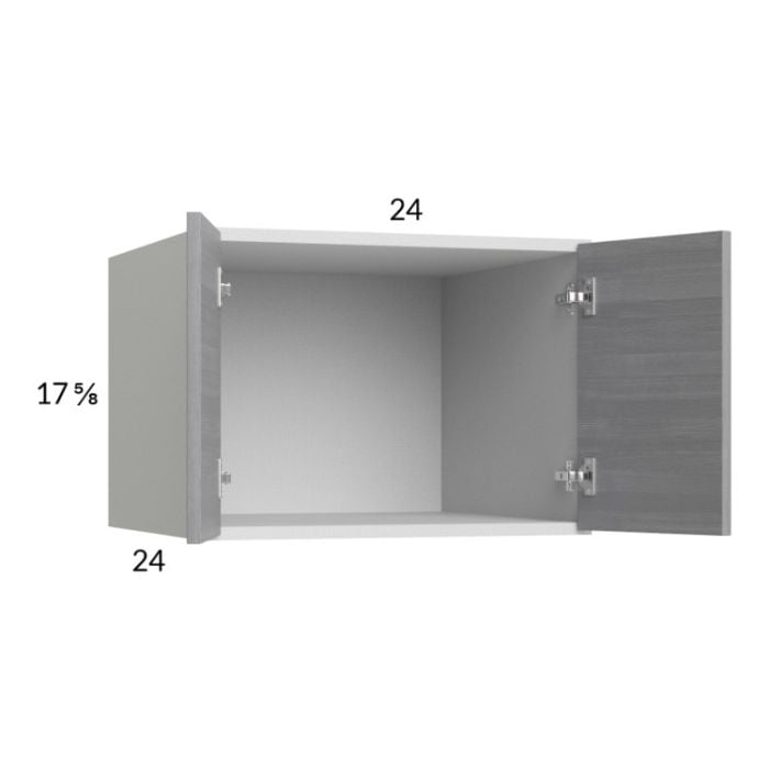 RTA Euro Grey 24" x 17-5/8" x 24" Wall Cabinet with 2 Finished End Panels
