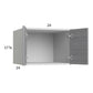 RTA Euro Grey 24" x 17-5/8" x 24" Wall Cabinet