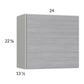 RTA Euro Grey 24" x 22-5/8" Wall Cabinet with 1 Door and 2 Finished End Panels