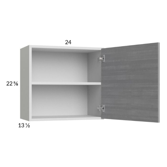 RTA Euro Grey 24" x 22-5/8" Wall Cabinet with 1 Door