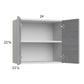 RTA Euro Grey 24" x 22-5/8" Wall Cabinet with 1 Finished End Panel