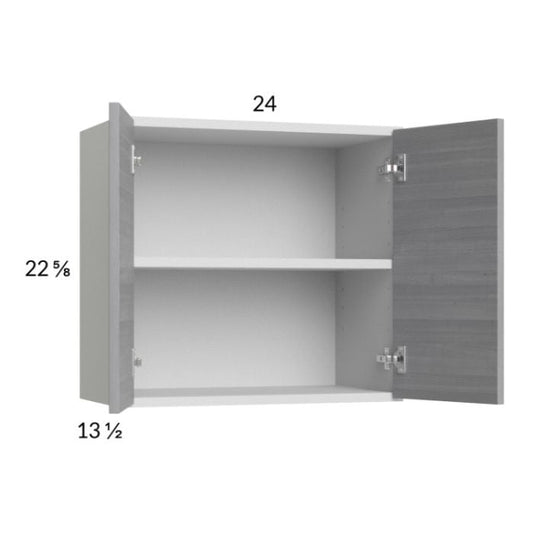 RTA Euro Grey 24" x 22-5/8" Wall Cabinet with 2 Finished End Panels