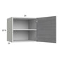 RTA Euro Grey 24" x 22-5/8" x 24" Wall Cabinet with 1 Door and 1 Finished End Panel