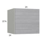 RTA Euro Grey 24" x 22-5/8" x 24" Wall Cabinet with 1 Door and 2 Finished End Panels