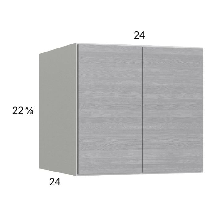 RTA Euro Grey 24" x 22-5/8" x 24" Wall Cabinet with 1 Finished End Panel