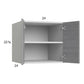 RTA Euro Grey 24" x 22-5/8" x 24" Wall Cabinet with 1 Finished End Panel