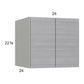 RTA Euro Grey 24" x 22-5/8" x 24" Wall Cabinet with 2 Finished End Panels