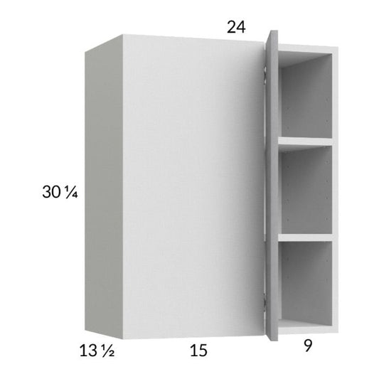 RTA Euro Grey 24" x 30-1/4" Blind Corner Wall Cabinet