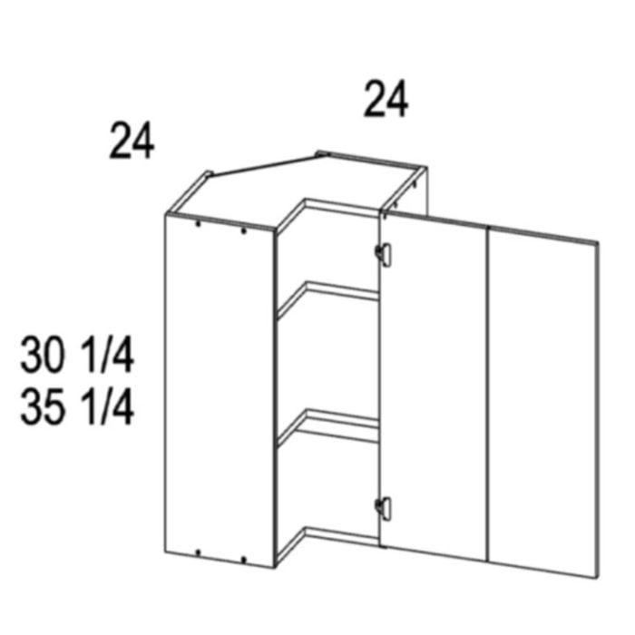 RTA Euro Grey 24" x 30-1/4" Wall Easy Reach Cabinet with 2 Finished End Panels