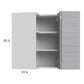 RTA Euro Grey 24" x 30-1/4" Wall Easy Reach Cabinet