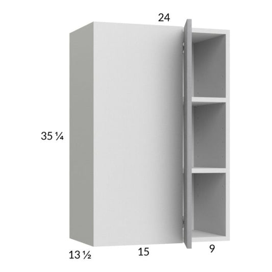 RTA Euro Grey 24" x 35-1/4" Blind Corner Wall Cabinet