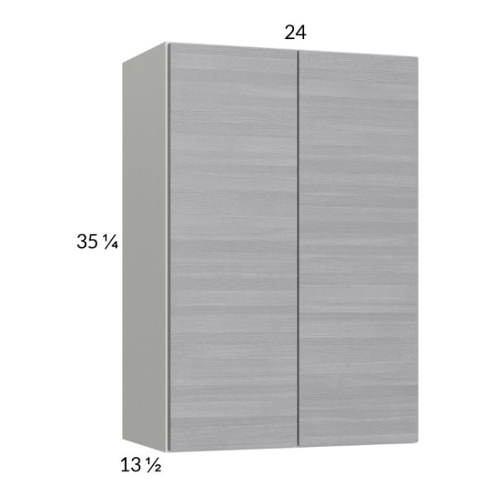 RTA Euro Grey 24" x 35-1/4" Wall Cabinet with 1 Finished End Panel