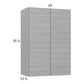 RTA Euro Grey 24" x 35-1/4" Wall Cabinet with 2 Finished End Panels