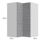 RTA Euro Grey 24" x 35-1/4" Wall Easy Reach Cabinet with 1 Finished End Panel