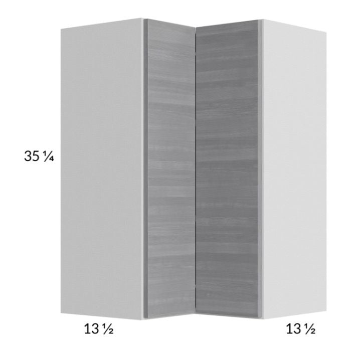 RTA Euro Grey 24" x 35-1/4" Wall Easy Reach Cabinet with 1 Finished End Panel