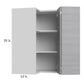 RTA Euro Grey 24" x 35-1/4" Wall Easy Reach Cabinet with 1 Finished End Panel