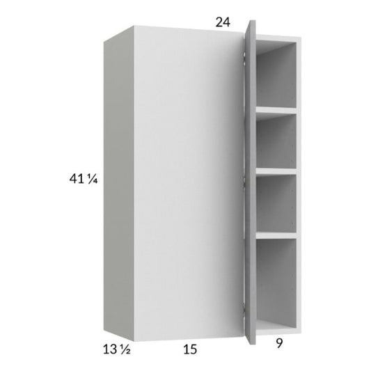 RTA Euro Grey 24" x 40-1/4" Blind Corner Wall Cabinet with 1 Finished End Panel