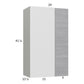 RTA Euro Grey 24" x 40-1/4" Blind Corner Wall Cabinet with 2 Finished End Panels