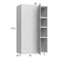 RTA Euro Grey 24" x 40-1/4" Blind Corner Wall Cabinet with 2 Finished End Panels