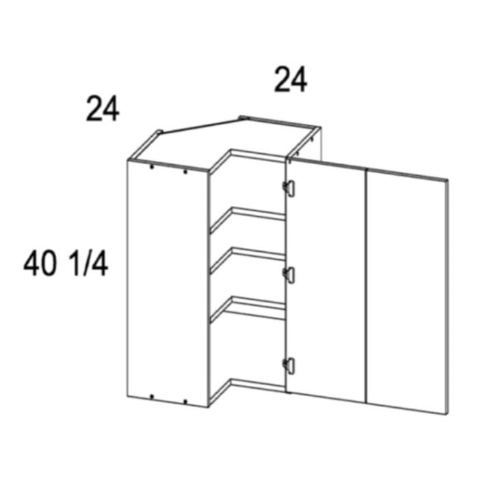 RTA Euro Grey 24" x 40-1/4" Wall Easy Reach Cabinet