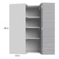 RTA Euro Grey 24" x 40-1/4" Wall Easy Reach Cabinet with 1 Finished End Panel
