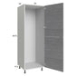 RTA Euro Grey 24" x 71-1/4" Open Utility Cabinet with 1 Door, 1 Finished End Panel, and 1 Set of Shelves
