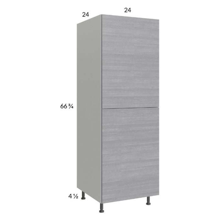 RTA Euro Grey 24" x 71-1/4" Open Utility Cabinet with 1 Door and 2 Finished End Panels