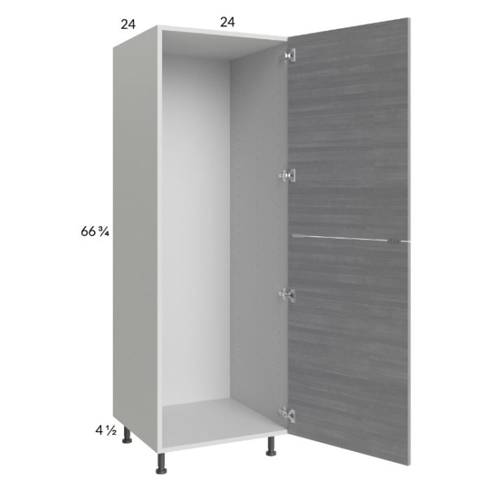 RTA Euro Grey 24" x 71-1/4" Open Utility Cabinet with 1 Door