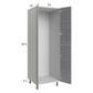 RTA Euro Grey 24" x 71-1/4" Open Utility Cabinet with 2 Doors