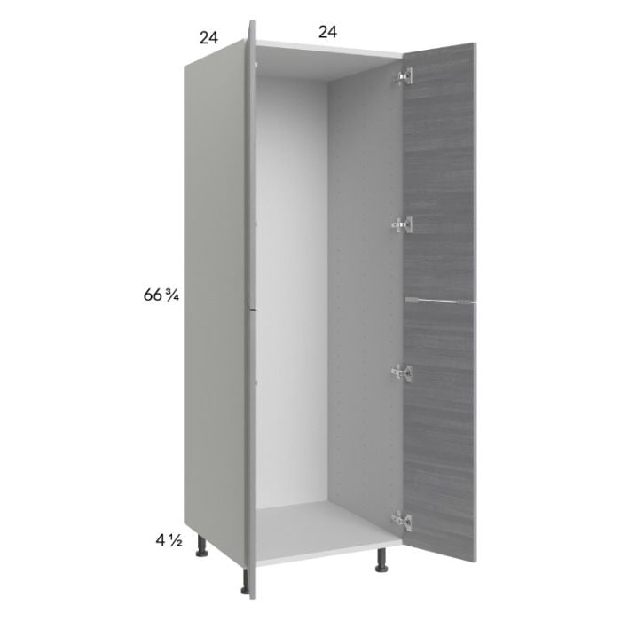 RTA Euro Grey 24" x 71-1/4" Open Utility Cabinet with 2 Doors
