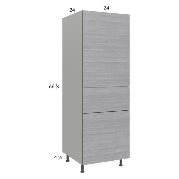 RTA Euro Grey 24" x 71-1/4" Utility Cabinet with 1 Door, 1 Drawer, and 2 Finished End Panels