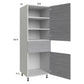 RTA Euro Grey 24" x 71-1/4" Utility Cabinet with 1 Door, 1 Drawer, and 2 Finished End Panels